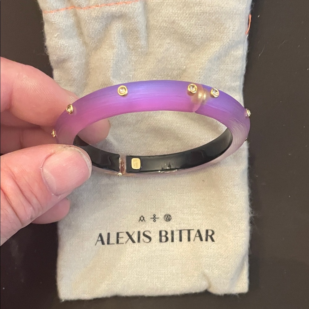 Alexis Bittar Lavender and Gold Bracelet